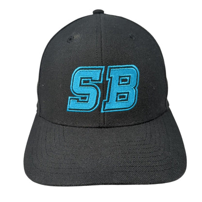 SB Strapback Hat Black M-L Adjustable Embroidered Richardson Pro 514