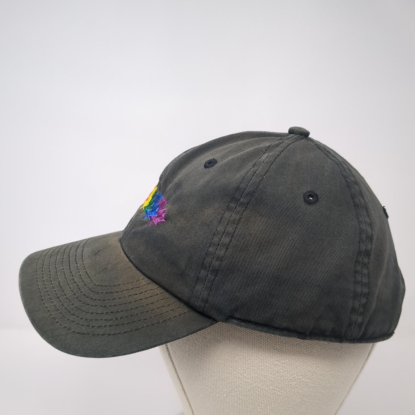 Maple Leafs Slideback Hat Black One Size Adjustable Embroidered 6 Panel
