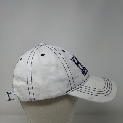 High Point University Men's Slideback Hat White Purple Embroidered Logo