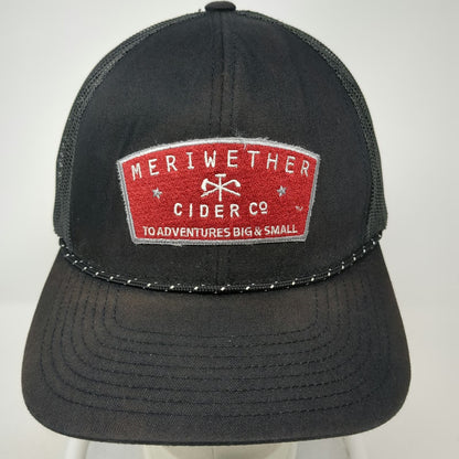 Pacific Headwear Trucker Hat Black One Size Meriwether Cider Co Mesh Rope Hat