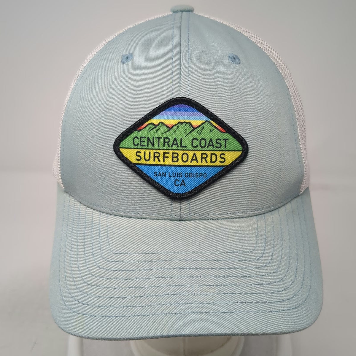 YOU KNOW. Trucker Hat Blue White One Size Central Coast Surfboards Mesh Snapback