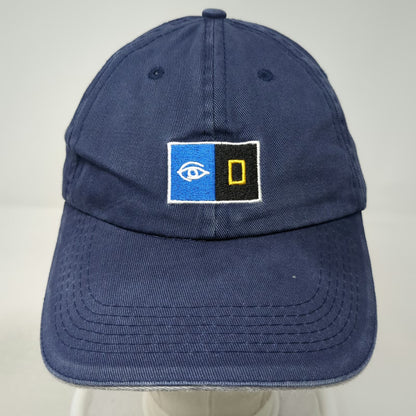 National Geographic Baseball Cap Blue OS Embroidered Eye Logo Strapback Hat