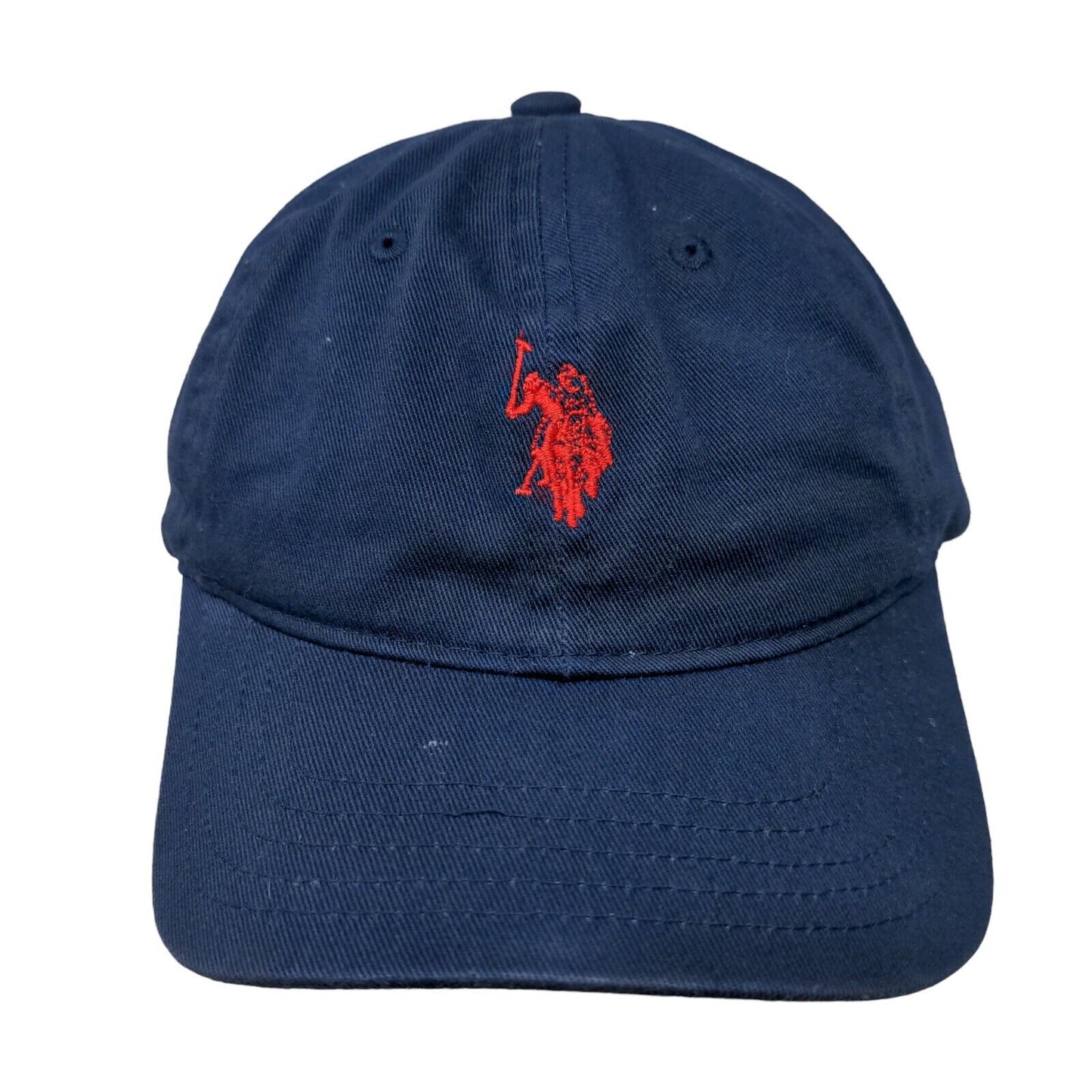 US Polo Assn. Strapback Hat Blue One Size Adjustable Embroidered Logo 6 Panel