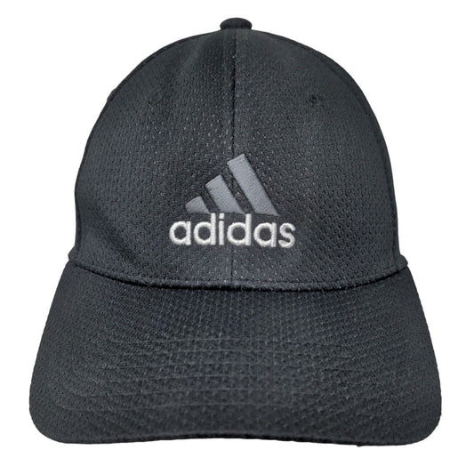 Adidas Men's Fitted Hat Black Size S/M Embroidered Logo Polyester