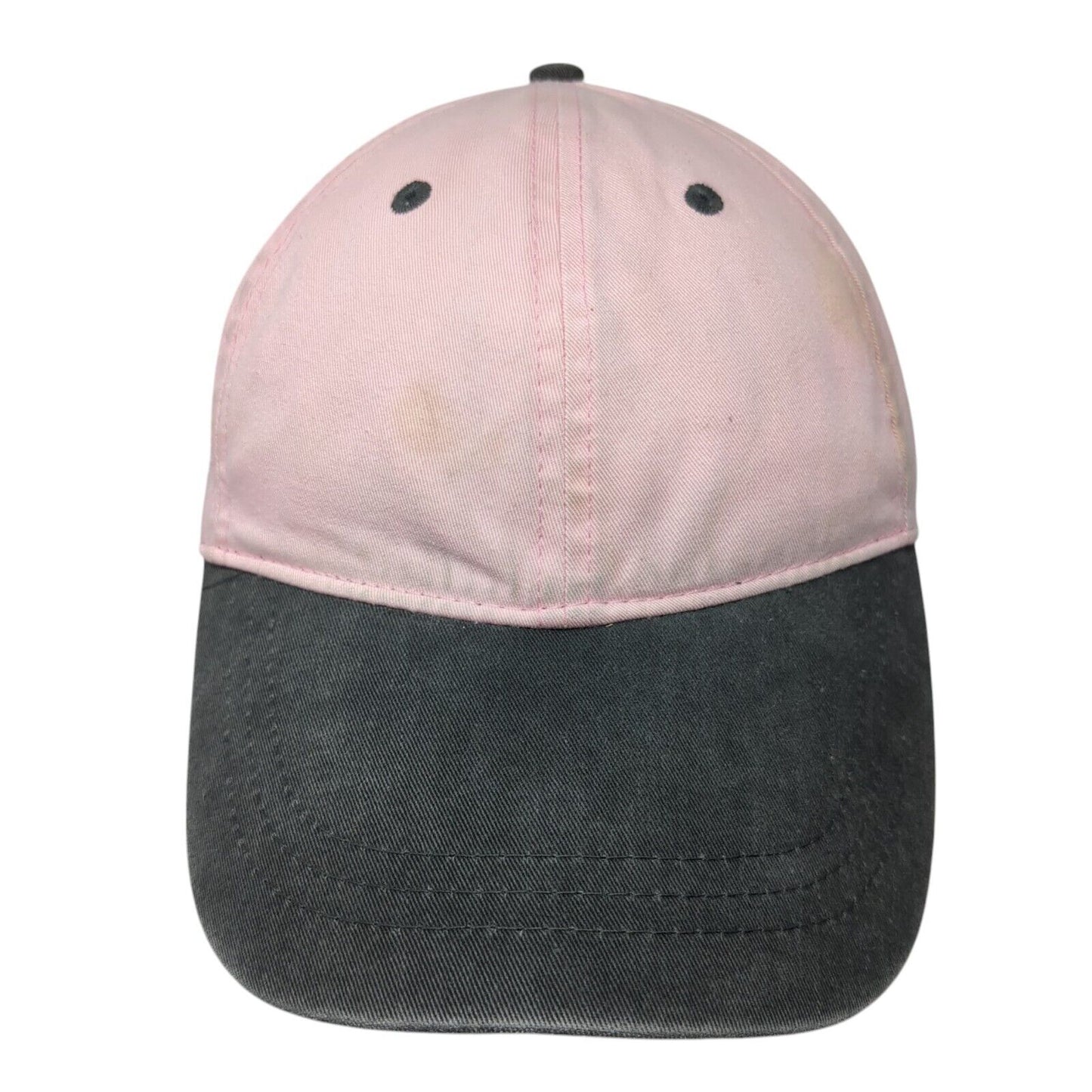 J. America Strapback Hat Pink One Size Adjustable Colorblock 6 Panel