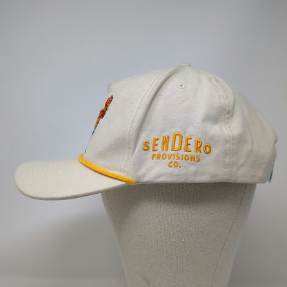 Sendero Provisions Co. 5 Panel Beige Hat OSFM Rooster Embroidery Rope Snapback