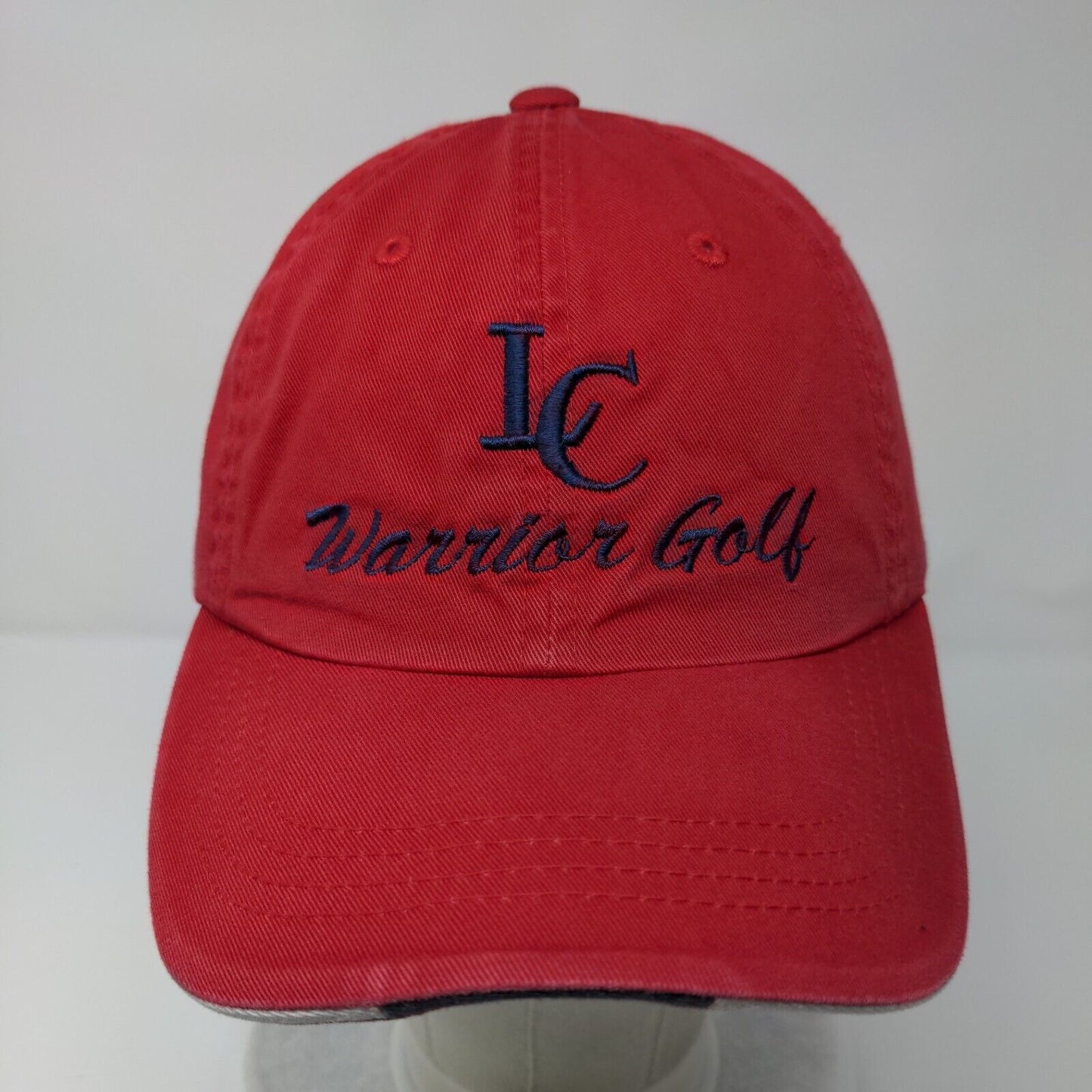 LC Warrior Golf Strapback Hat Red One Size Embroidered Port Authority