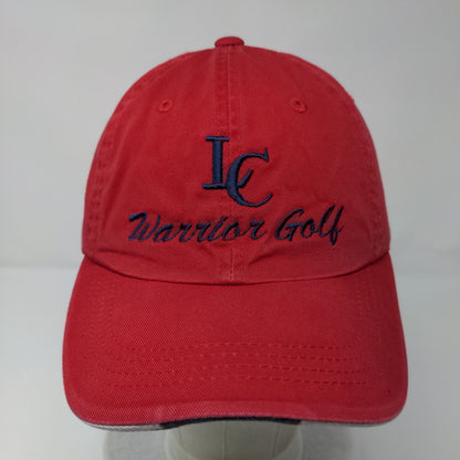 LC Warrior Golf Strapback Hat Red One Size Embroidered Port Authority