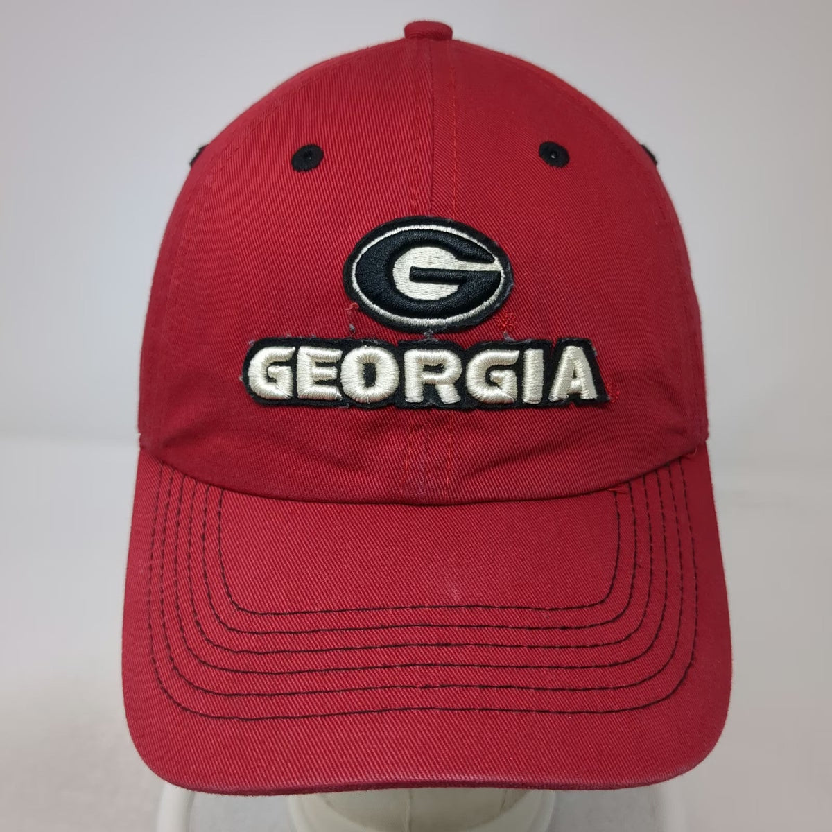 Fan Favorite NCAA Georgia Bulldogs Baseball Cap Red OS Embroidered Slideback Hat