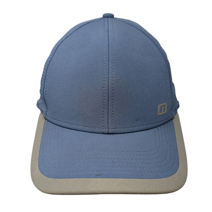 Russell Fitted Hat Blue One Size Stretch Gray Trim 6 Panel Outdoor