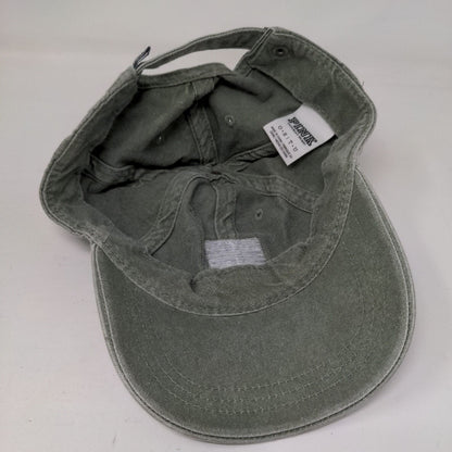 PINK Victoria's Secret Slideback Hat Green One Size Adjustable 6 Panel Cotton