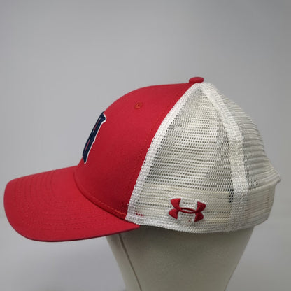 Under Armour Trucker Hat Red White Blue One Size Mesh Snapback Low Profile H