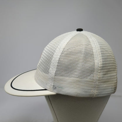 Imperial Baseball Cap White One Size Mesh Back Leather Strap Colorado Rope Hat
