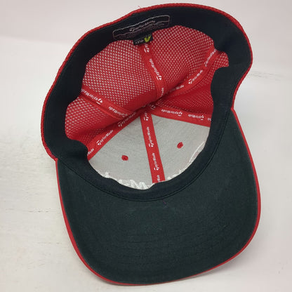 TaylorMade Baseball Cap Red XL SLDR Tour Preferred Mesh Back Fitted Golf Hat