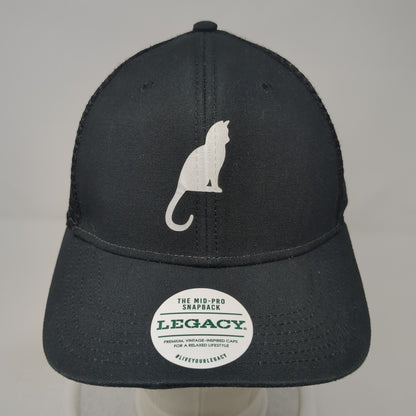 Cat Snapback Mesh Back Trucker Hat Black One Size Adjustable Legacy