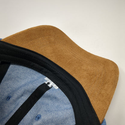 LAB Slideback Hat Multicolor OS Adjustable Embroidered Colorblock Denim 6 Panel