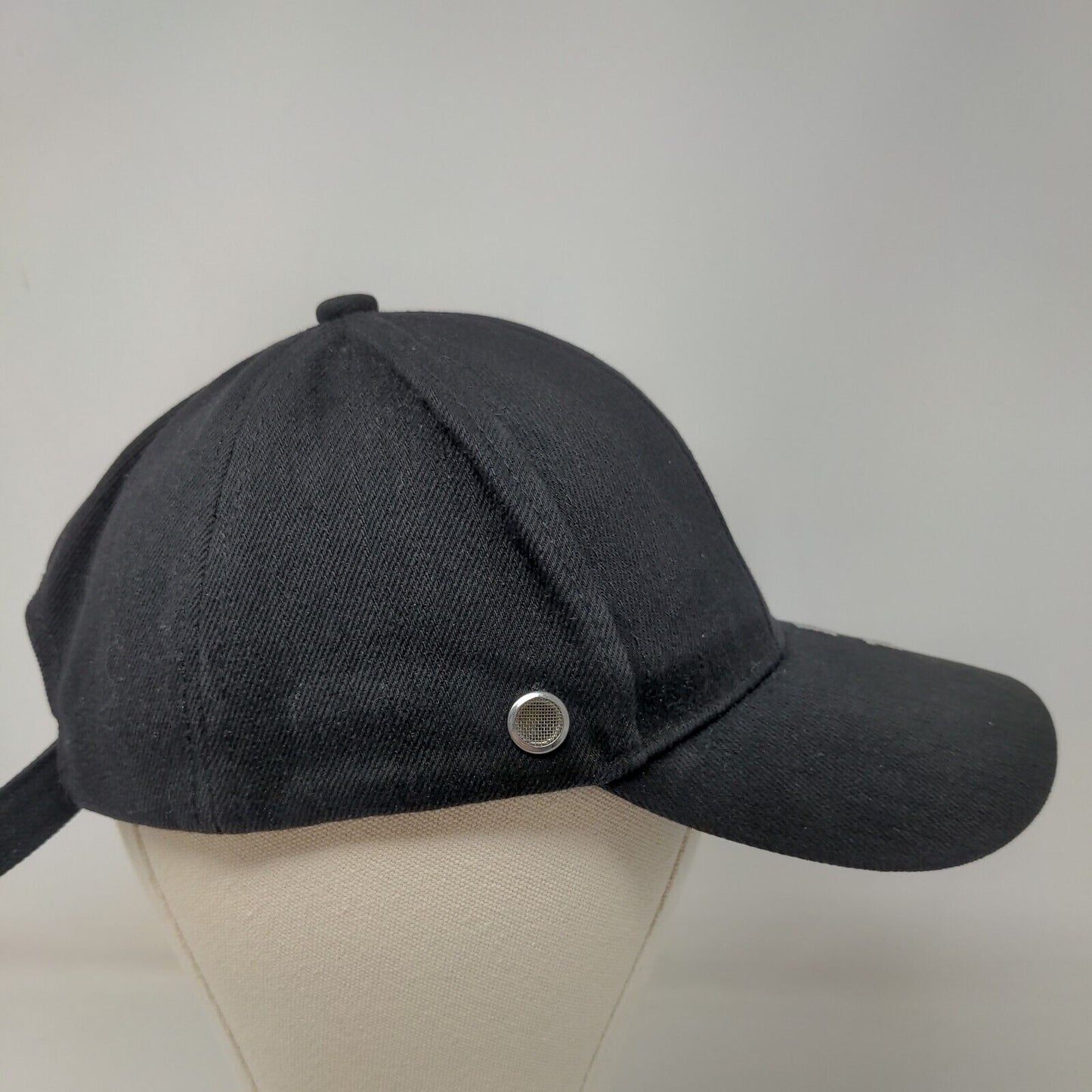 Sweet Fashion Men's Slideback Hat Black Embroidered Logo Adjustable