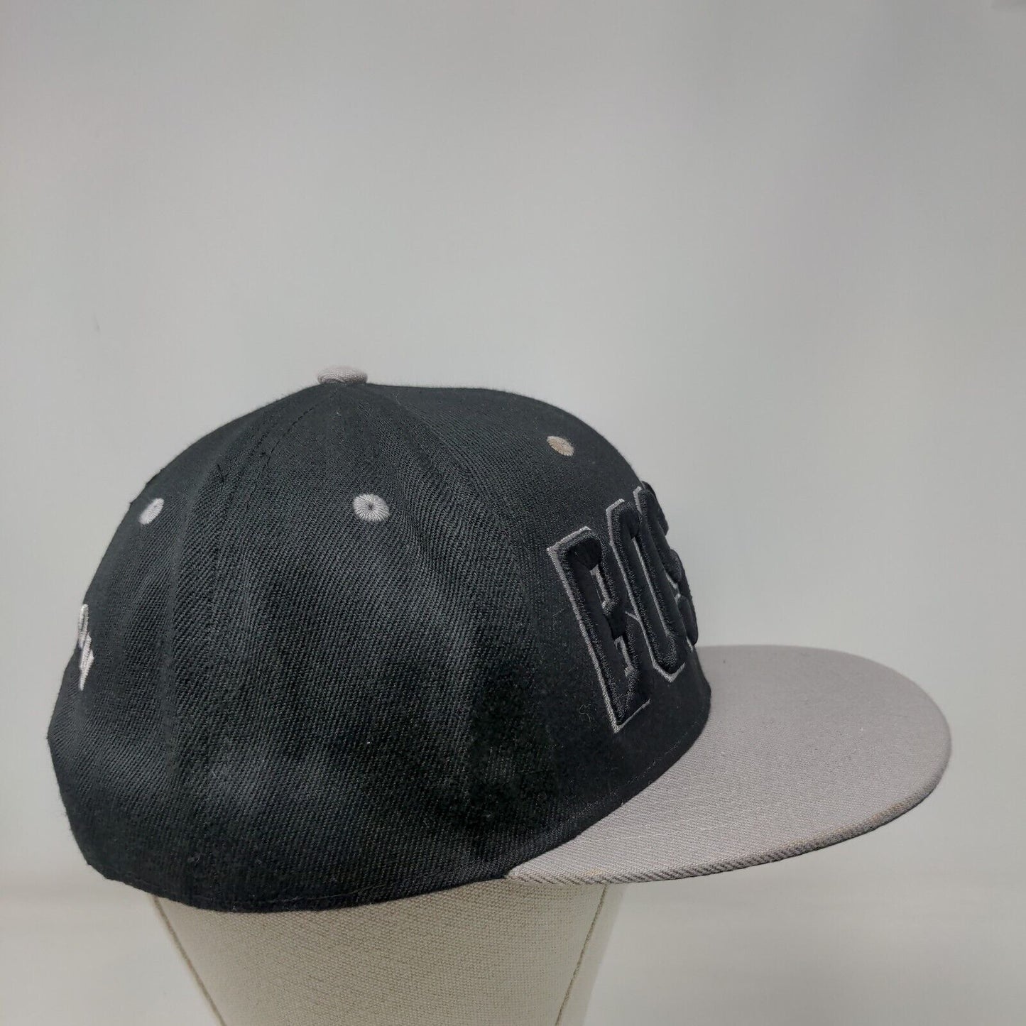 Boston Snapback Hat Black One Size Embroidered Colorblock Vent Holes