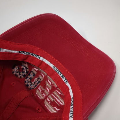 Robin Ruth Baseball Cap Red One Size 2026 USA Flag Distressed America Hat