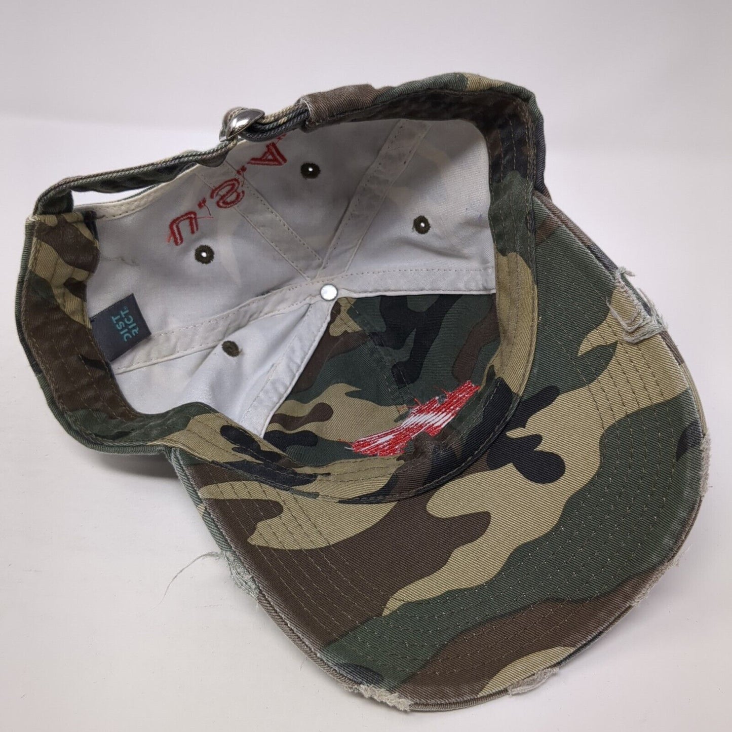 Redpath USA Slideback Hat Camouflage One Size Adjustable Distressed District