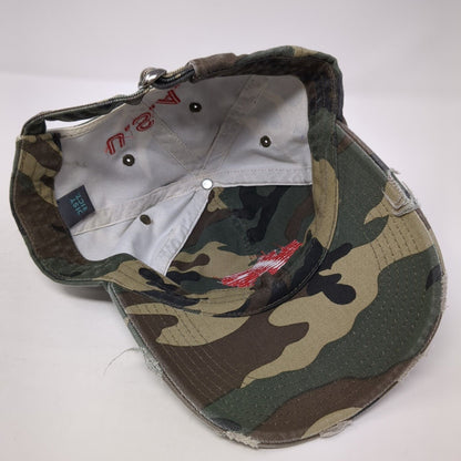 Redpath USA Slideback Hat Camouflage One Size Adjustable Distressed District