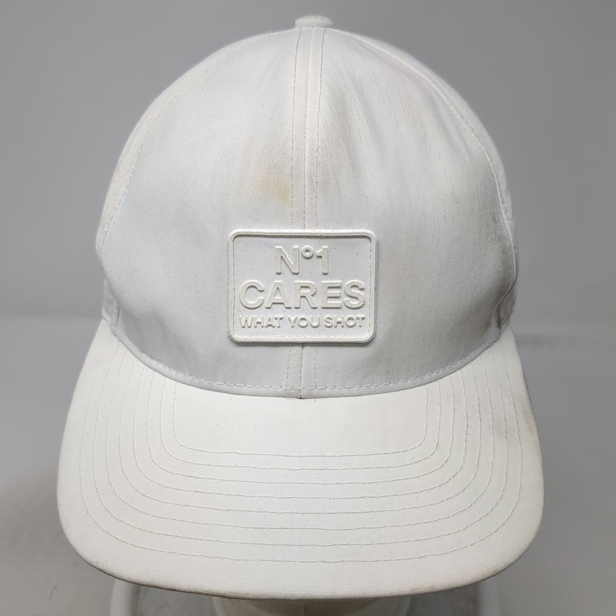 G/FORE Baseball Cap White One Size No 1 Cares What You Shot Slideback Golf Hat