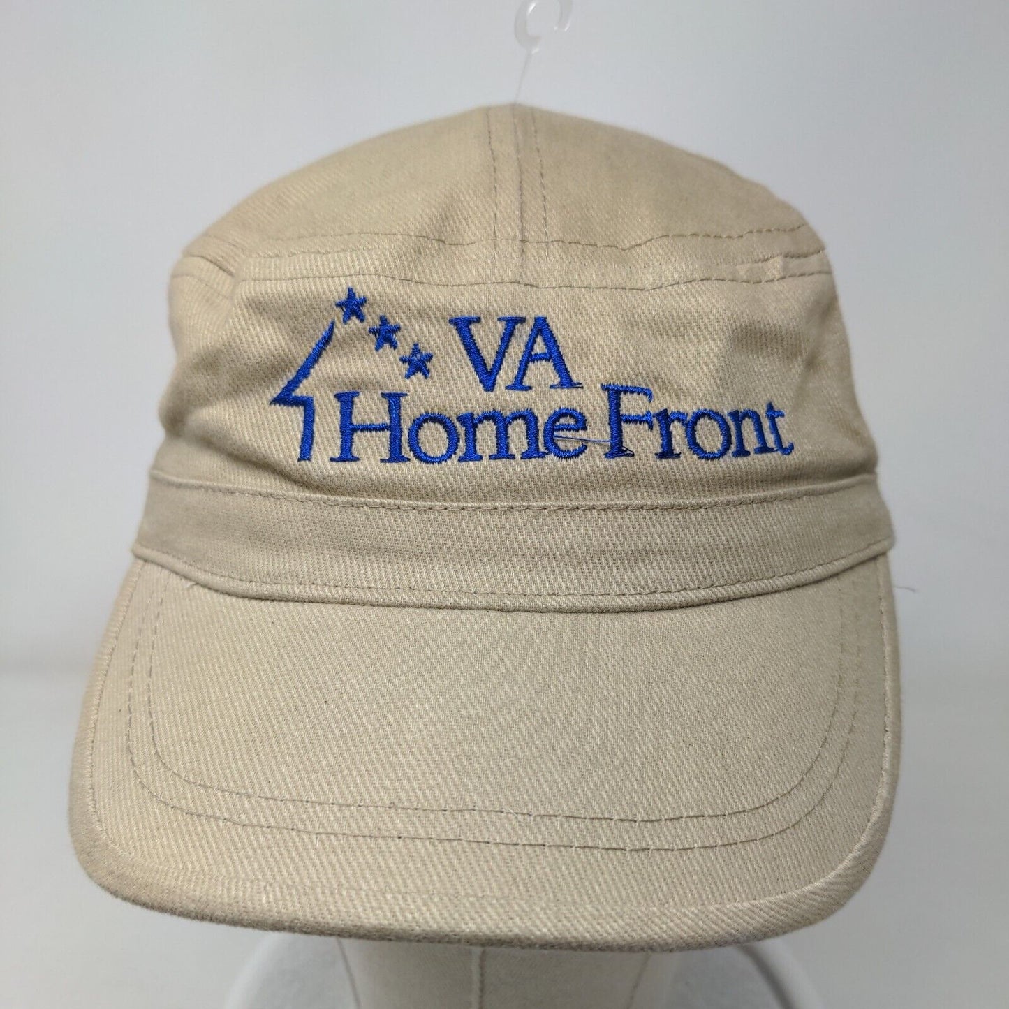 VA Home Front Strapback Cadet Army Cap Hat Tan One Size Embroidered