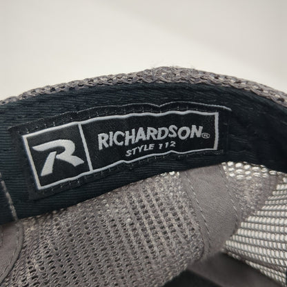 H Snapback Trucker Hat Black One Size Adjustable Mesh Back Richardson