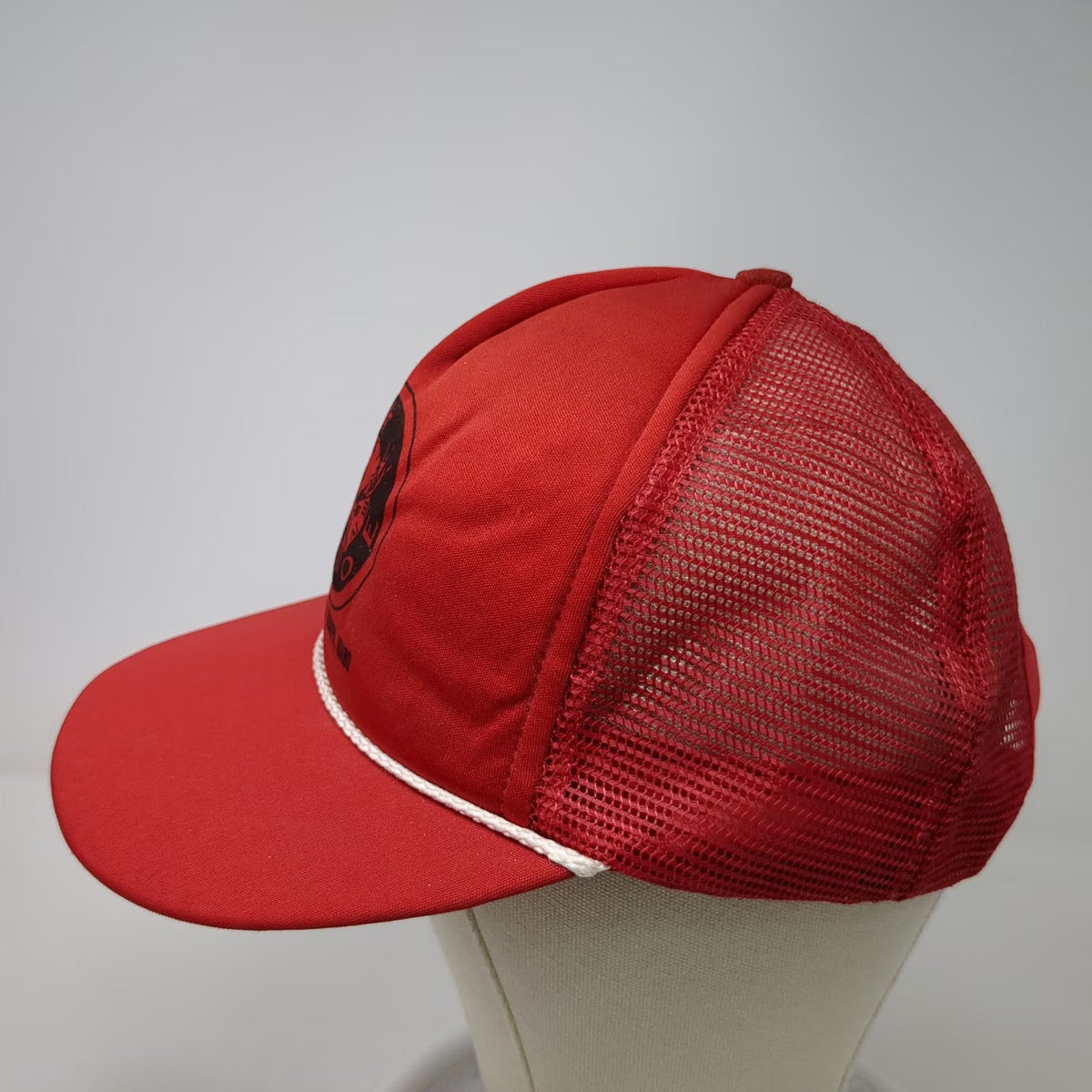 Trucker Hat Red One Size BPOE Elk Lodge 1389 Nampa Idaho Snapback Rope USA