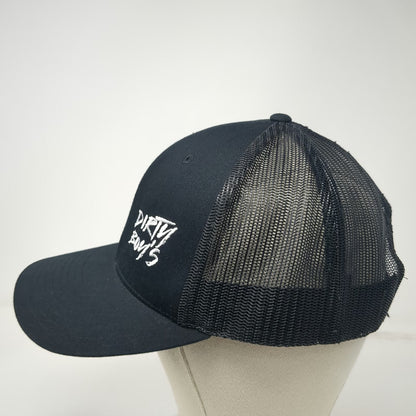 Richardson Trucker Hat Black One Size Dirty Boy's Mesh Back Snapback Embroidered