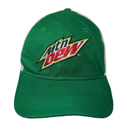 Mountain Dew Snapback Mesh Back Trucker Hat Green One Size Soda Gear
