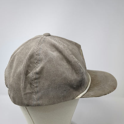 Natural Season 5 Panel Gray Hat One Size Olympic Games Corduroy Rope Snapback