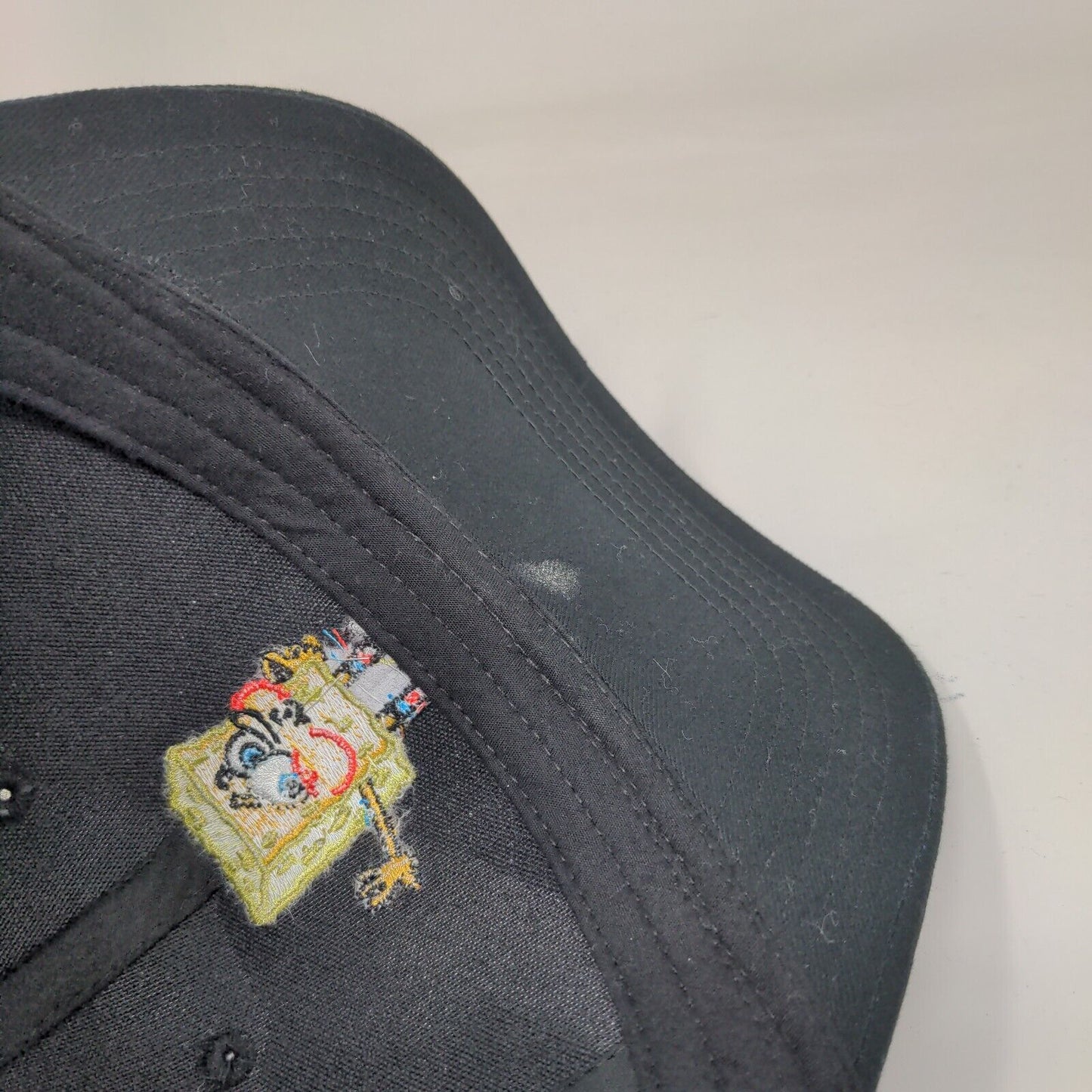 SpongeBob SquarePants Slideback Hat Black One Size Embroidered Nickelodeon