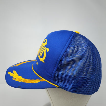 Mel Tillis Branson MO Snapback Rope Trucker Hat Blue One Size Mesh Back