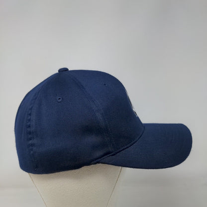 Volcom Fitted Hat Blue Size L/XL Flexfit Embroidered Vented Holes 6 Panel