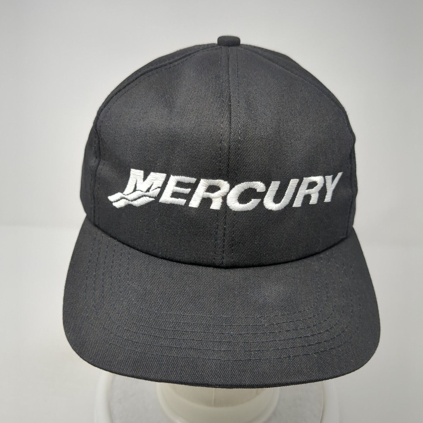 Mercury Snapback Hat Black One Size Adjustable Embroidered 6 Panel K-Products