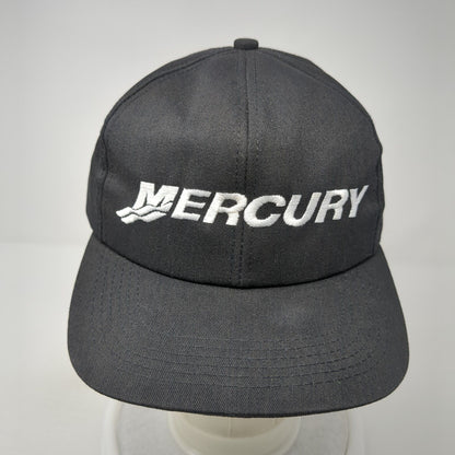 Mercury Snapback Hat Black One Size Adjustable Embroidered 6 Panel K-Products