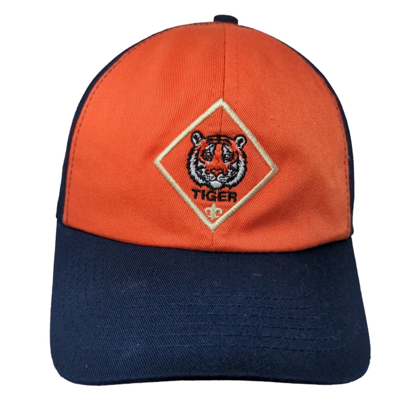 Boy Scouts Cub Scouts Boy's Strapback Hat Orange Size M/L Embroidered Tigers