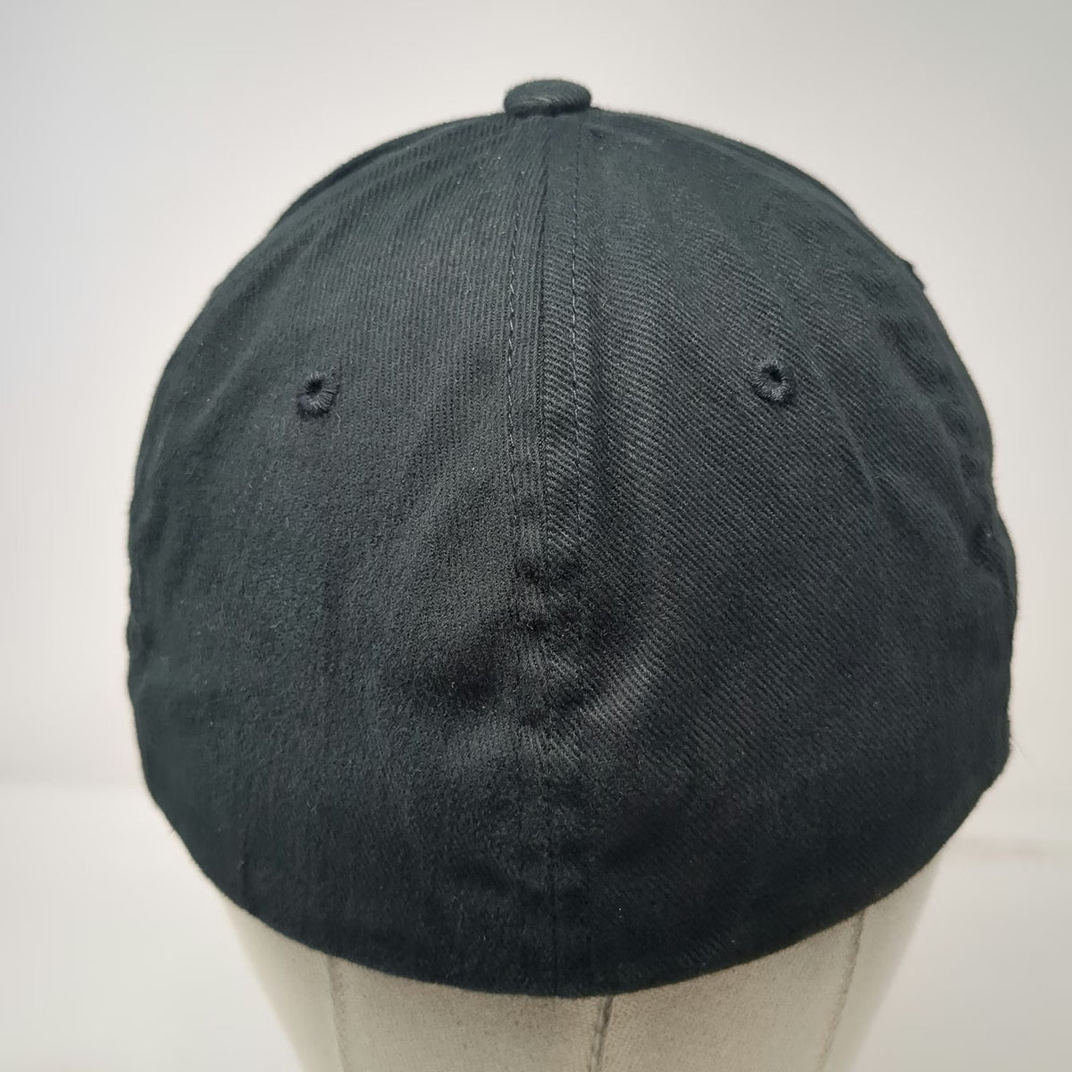 Flexfit Baseball Cap Black M Dead Guy Embroidered Bone Font Stretch Fitted Hat
