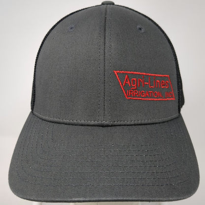 Flexfit Baseball Cap Gray XL Mesh Back Agri-Lines Irrigation Zimmatic Logo Hat
