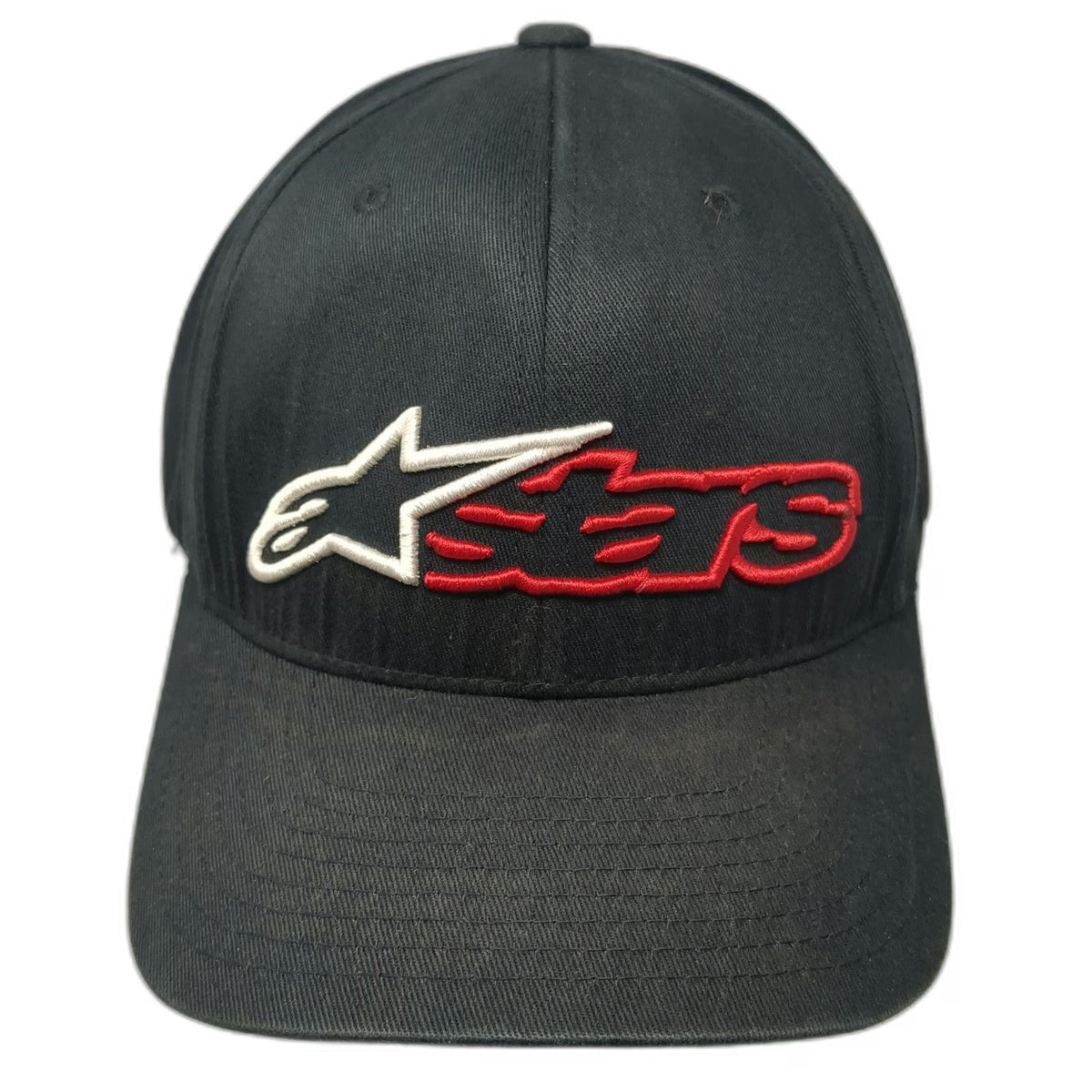Alpinestars Baseball Cap Black XL Flexfit Embroidered Logo Stretch Fit Hat Moto