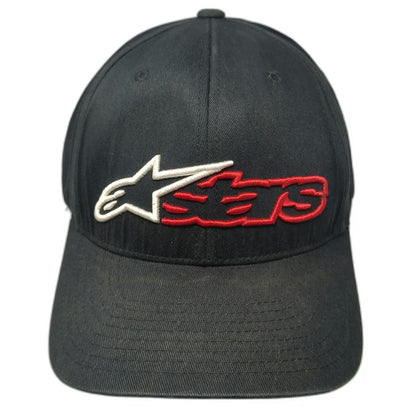 Alpinestars Baseball Cap Black XL Flexfit Embroidered Logo Stretch Fit Hat Moto