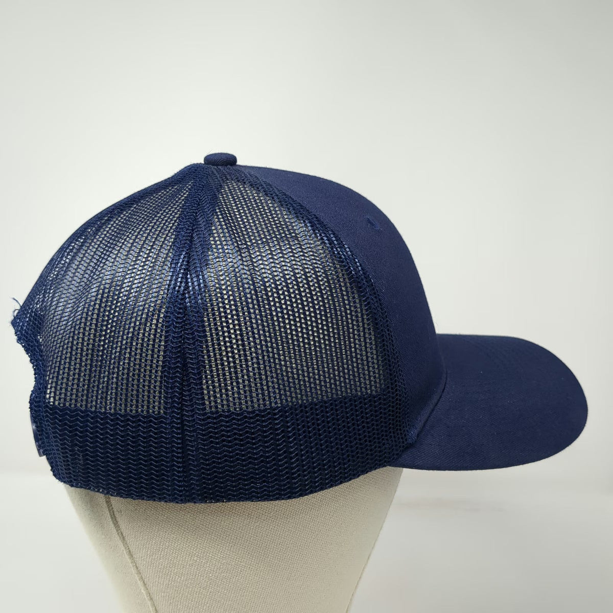 Port Authority Trucker Hat Blue One Size 7k Logo Mesh Snapback Curved Bill Cap