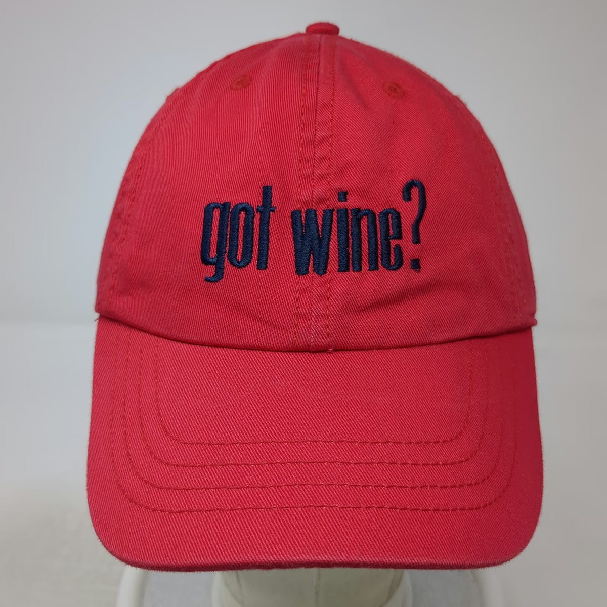 Cobra Caps Baseball Cap Red One Size Got Wine Huber Winery Buckle Slideback hat