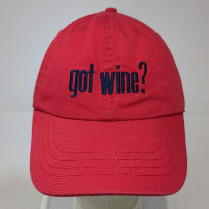 Cobra Caps Baseball Cap Red One Size Got Wine Huber Winery Buckle Slideback hat