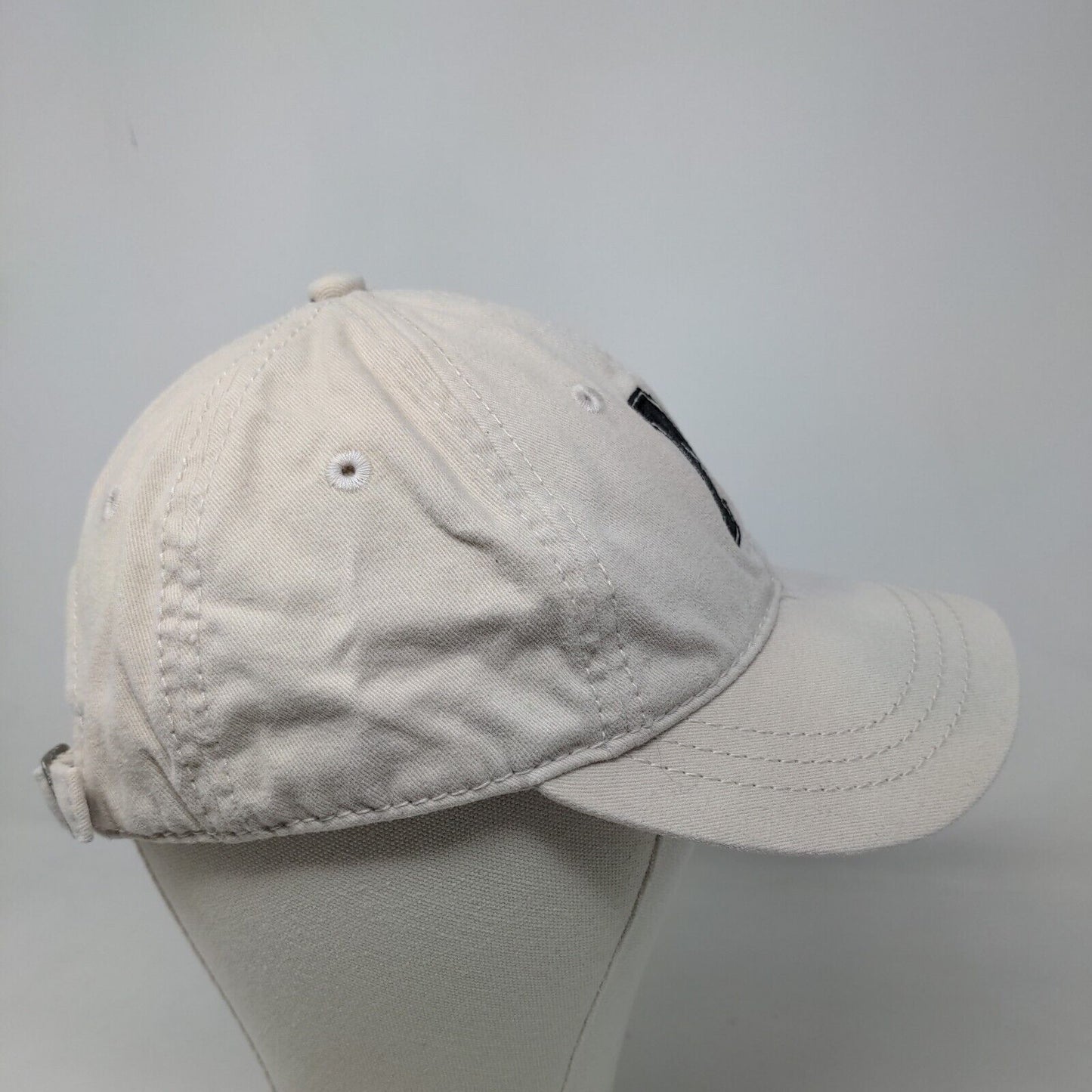 District Men's Slideback Hat Tan Adjustable Embroidered N Logo 100% Cotton