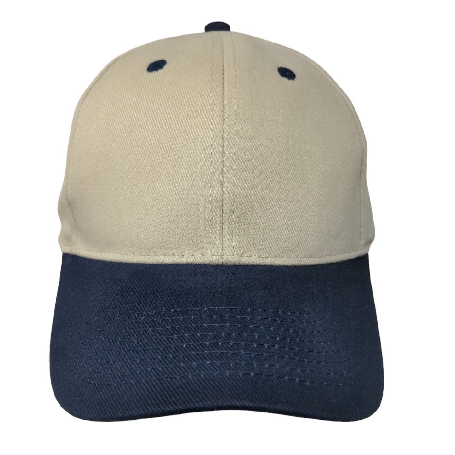 Otto Strapback Hat Tan OSFM Adjustable Colorblock 6 Panel Blank