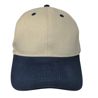 Otto Strapback Hat Tan OSFM Adjustable Colorblock 6 Panel Blank