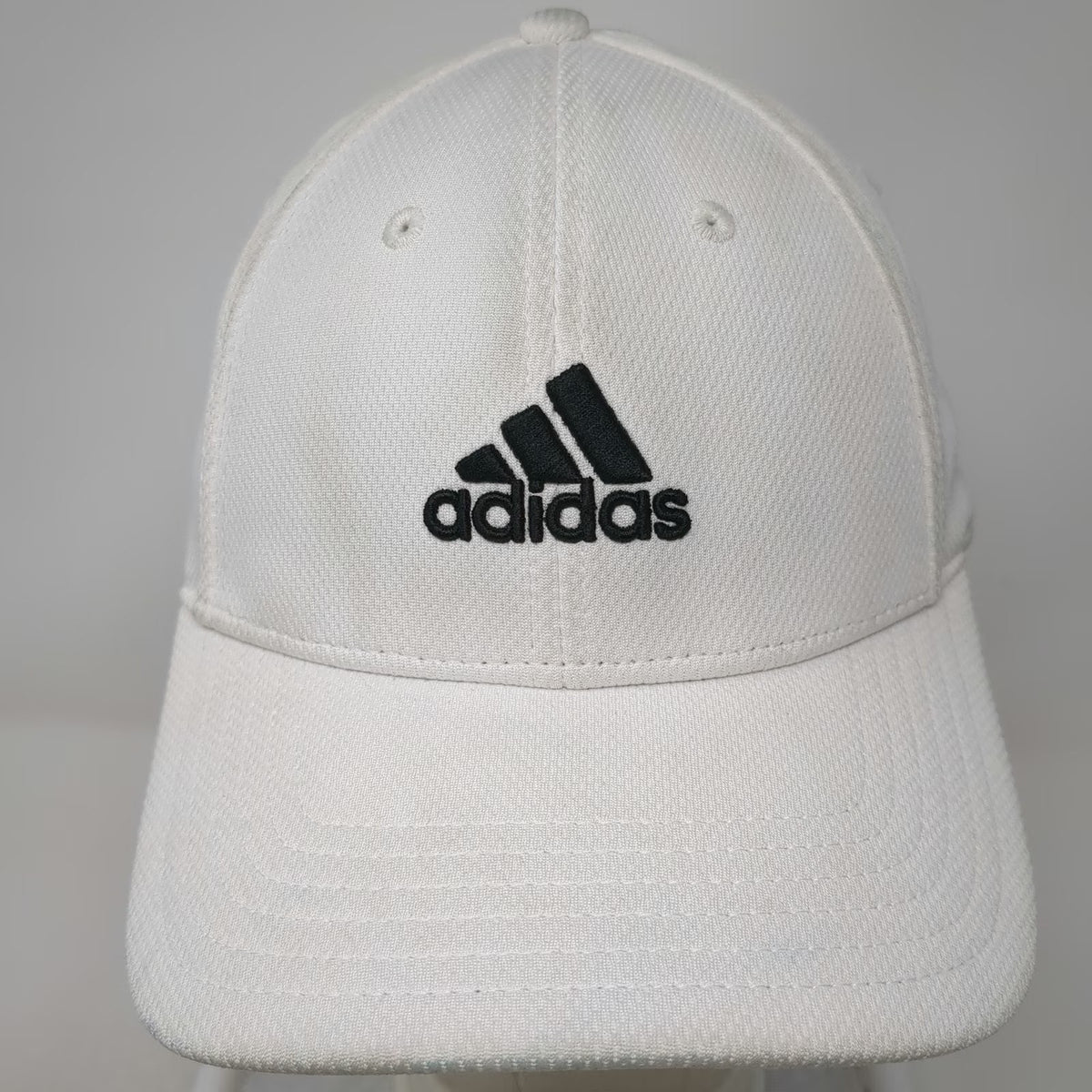 Adidas Baseball Cap White One Size Strapback Hat Climacool Performance Sport