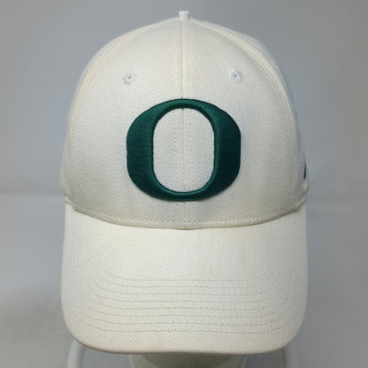 Nike Oregon Ducks NCAA White One Size Cap Hat Swoosh Flex Stretch Fit Logo